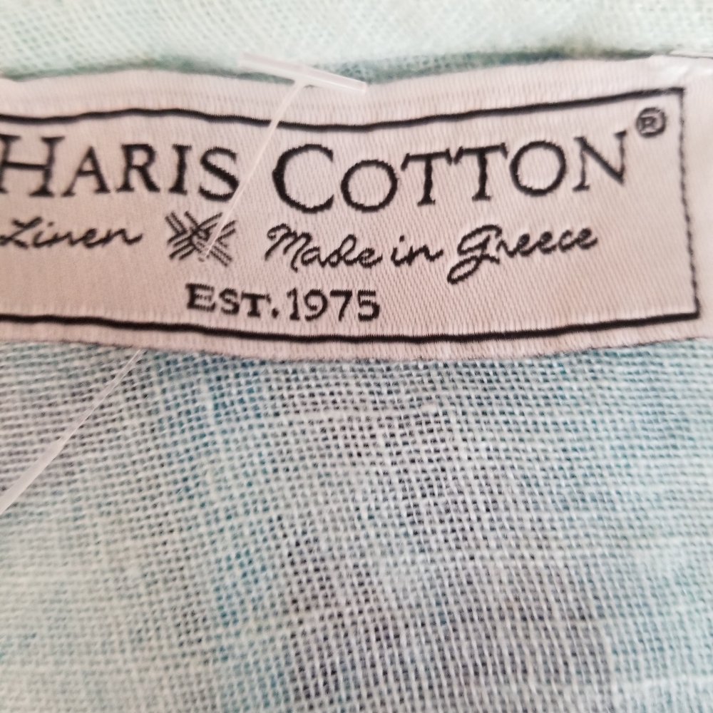 Haris Cotton Made in Greece Oversized 100% Linen Pullover Top Sz L - Picture 5 of 7